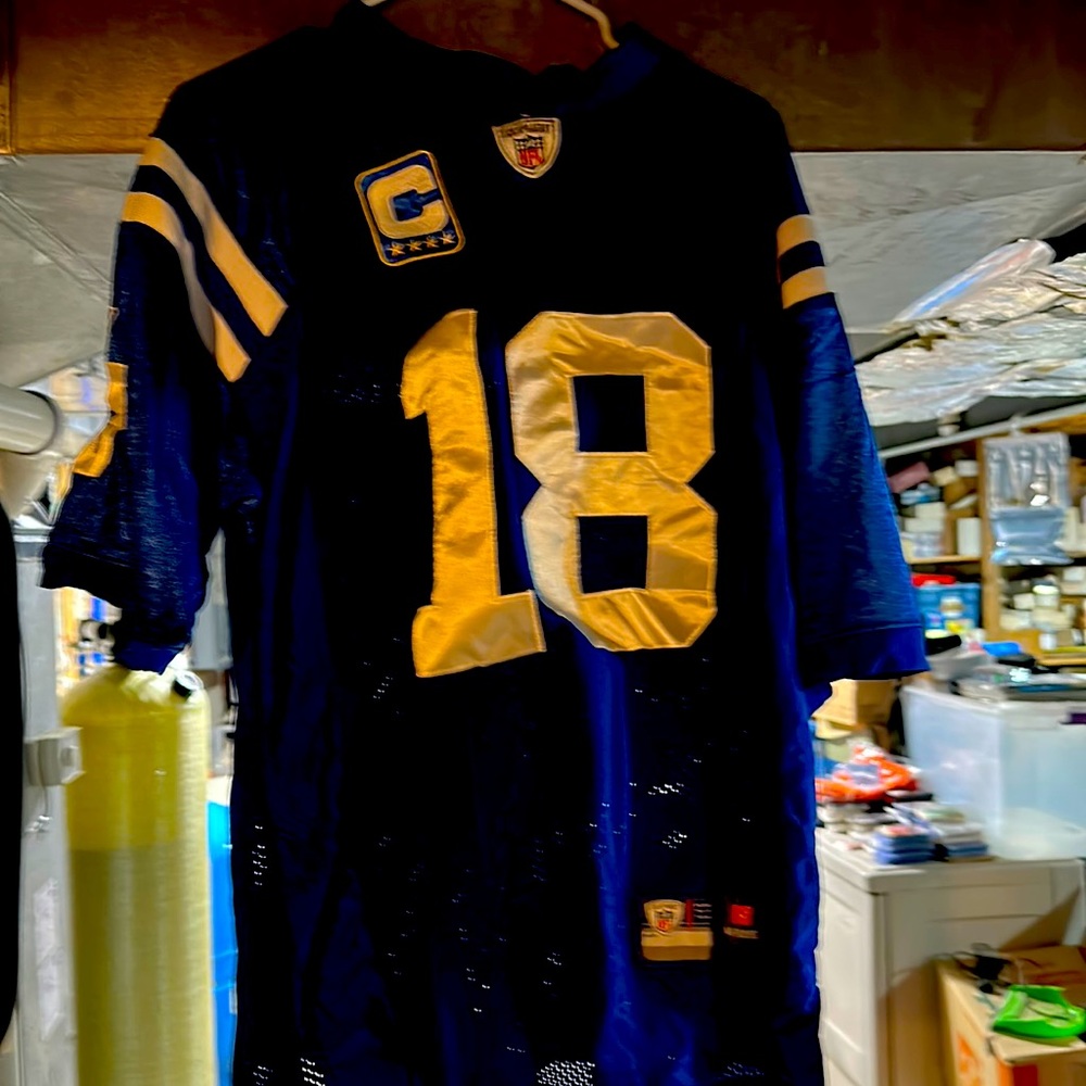 Peyton Manning jersey captain with blue size 50 Reeboks